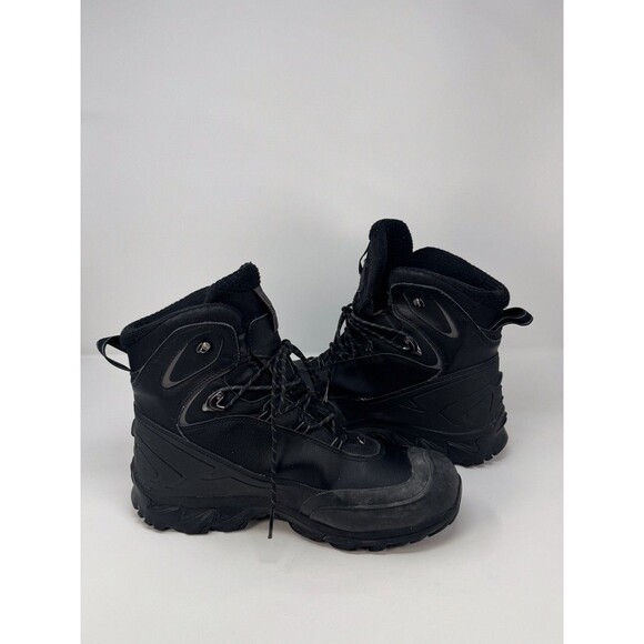 Salomon Climatherm HD Mens Boots Black Leather Goretex Hiking Outdoor US 11.5 main image 4
